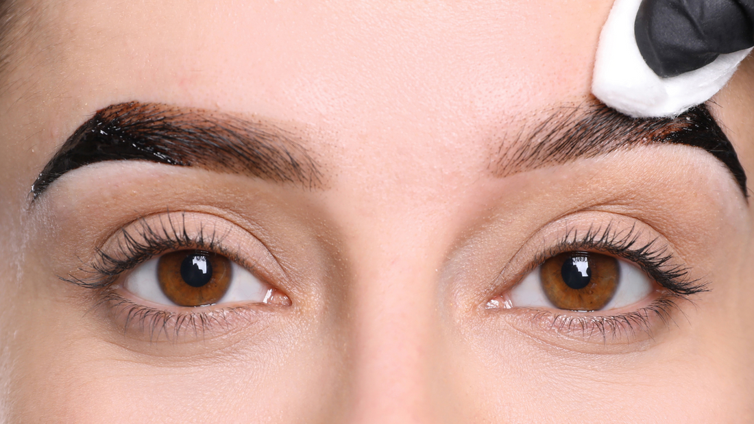 teinture sourcils avant apres