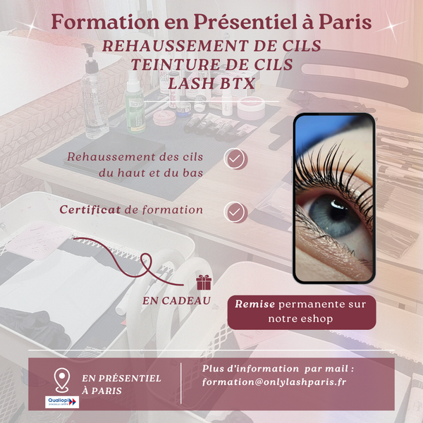 Formation rehaussement de cils - présentiel à Paris