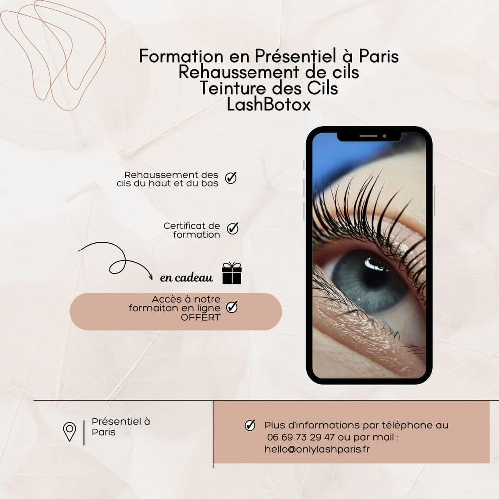 Formation rehaussement de cils a paris