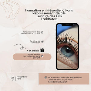 Formation rehaussement de cils a paris