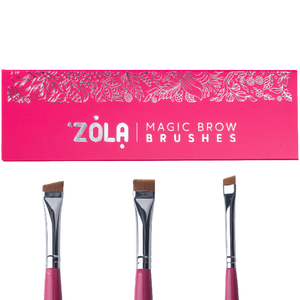 Kit professionnel de pinceaux Zola - Magic brow brushes Rose