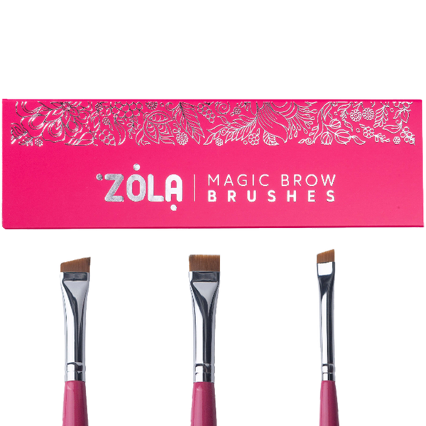 Kit professionnel de pinceaux Zola - Magic brow brushes Rose