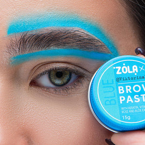 Pate mapping sourcils bleu