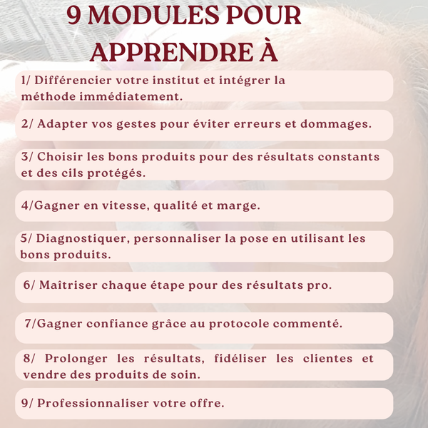 Formation Lash Lift coréen - en ligne