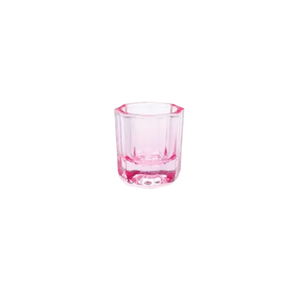 godet en verre rose